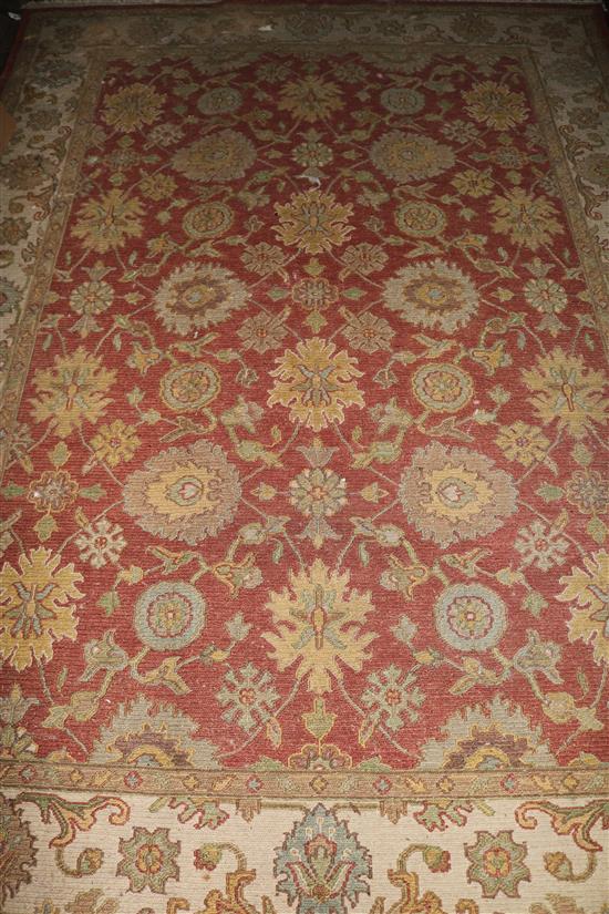 Red ground rug